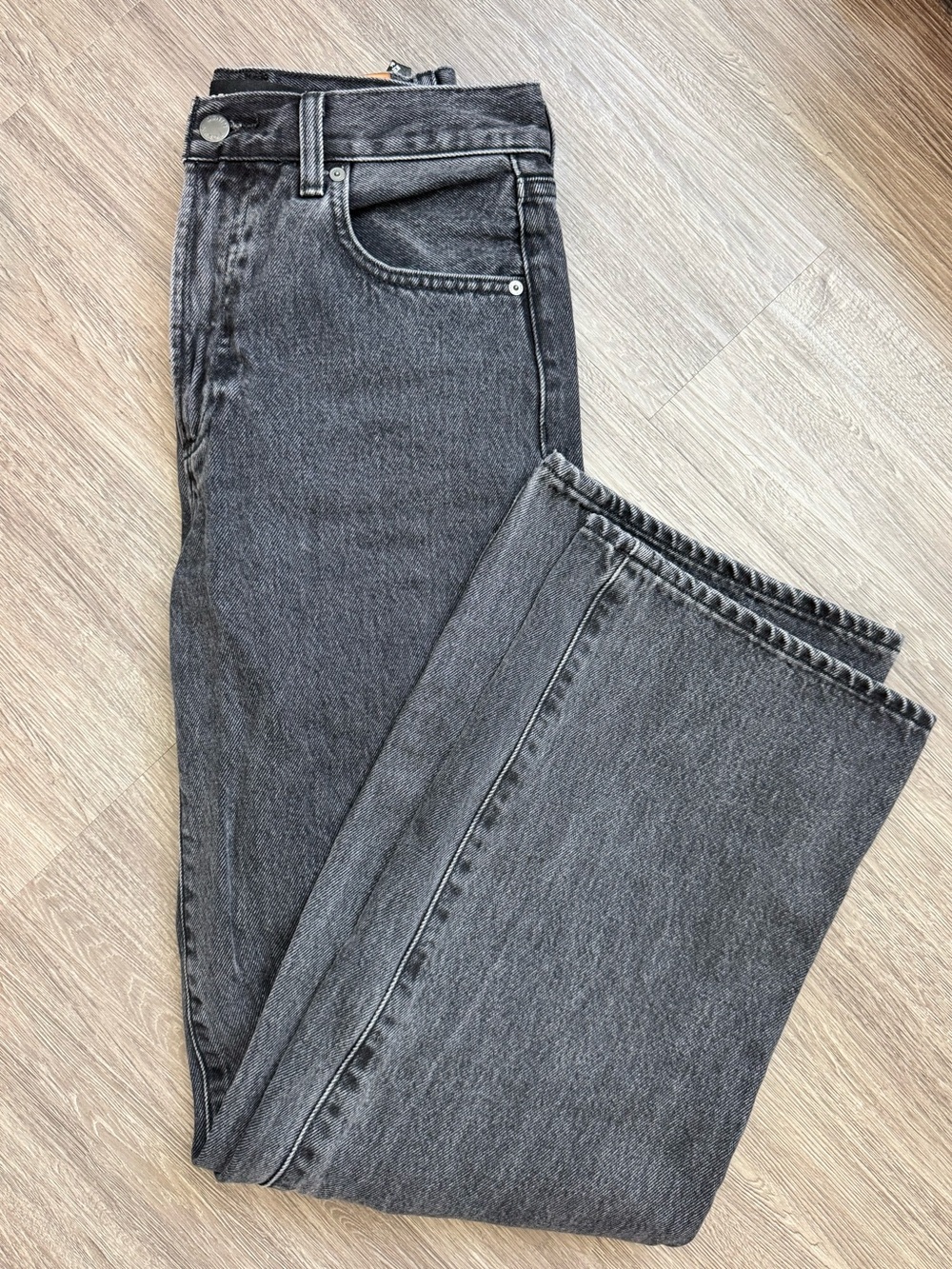 Aritzia Womens Denim Forum High-Rise Farrah Jeans in Black